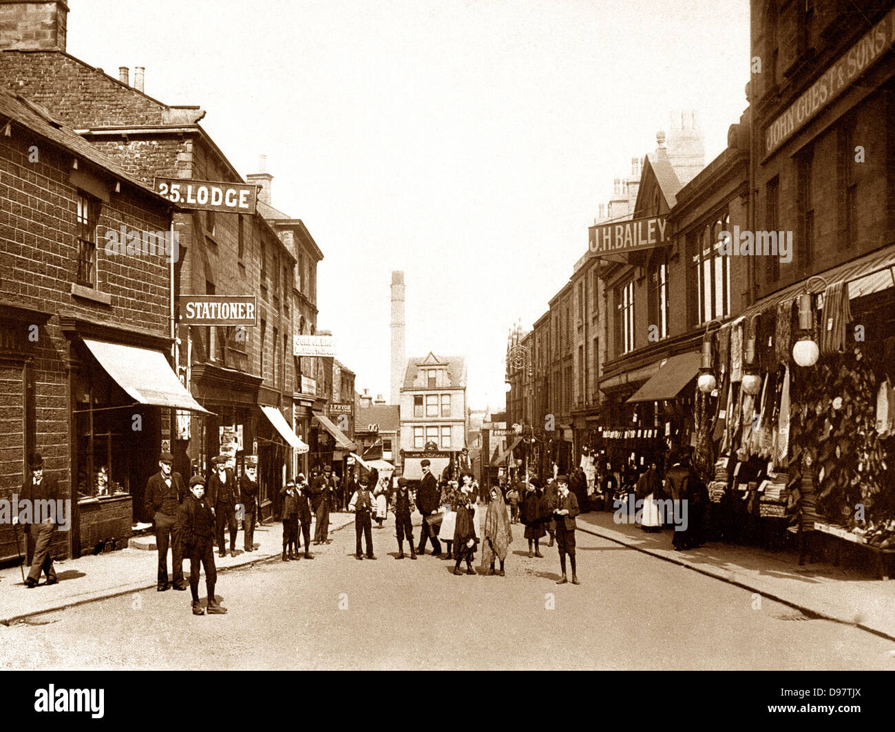 Barnsley nouvelle rue début des années 1900 Banque D'Images