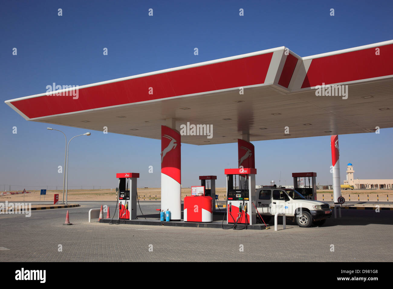 Al Maha station de charge (entreprise pétrolière en Oman) Banque D'Images