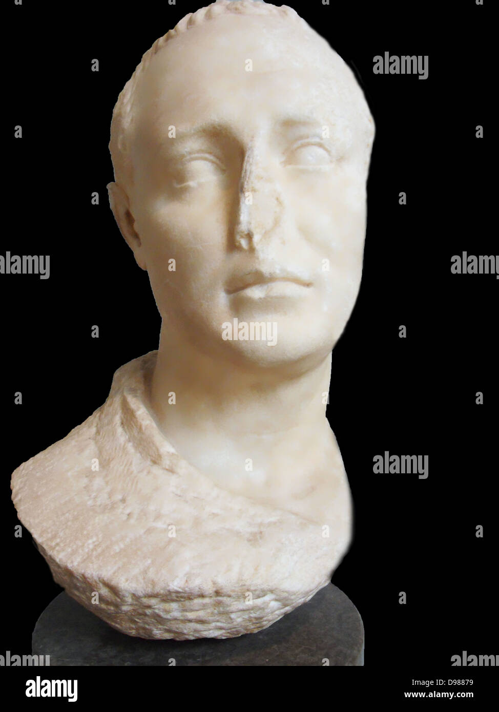 En portrait d'un homme inconnu. Époque hellénistique, 100-50 av. J.-C. trouvée à Koskinu, Rhodes. Banque D'Images