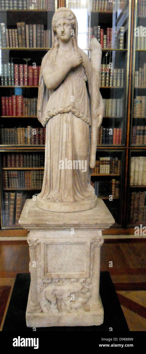 Statue romaine de la déesse Déméter (récolte) 2e siècle ap. Banque D'Images Statue romaine de la déesse Déméter (récolte) 2e siècle ap. Banque D'Images