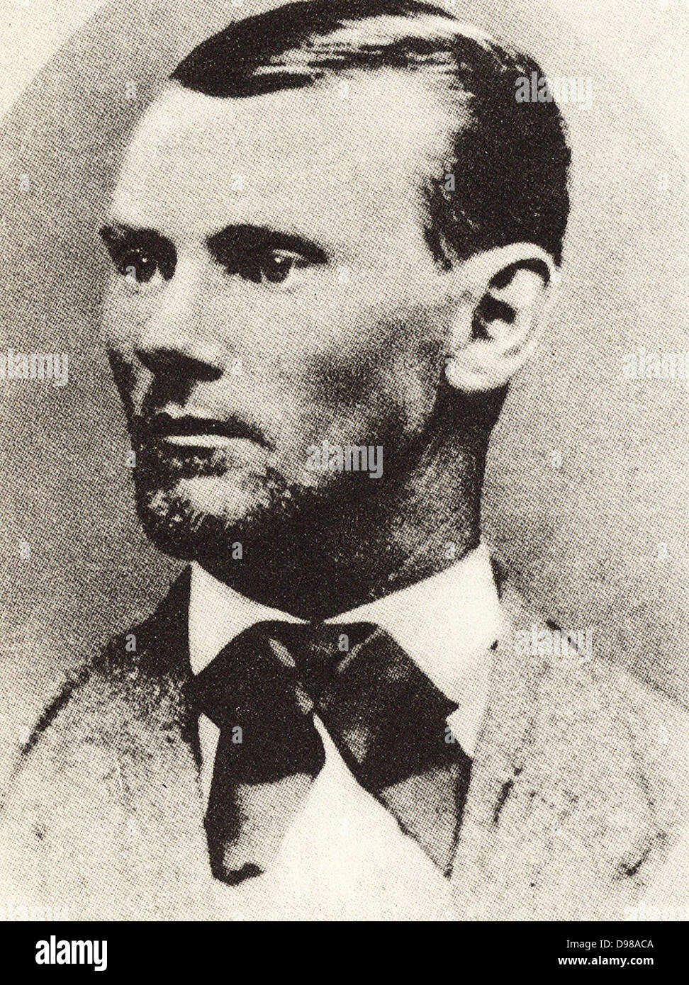 Jesse Woodson James (1847-1882), American outlaw et Banque mondiale et former voleur qui, avec son frère Frank, a été membre de la gang James-Younger. Banque D'Images