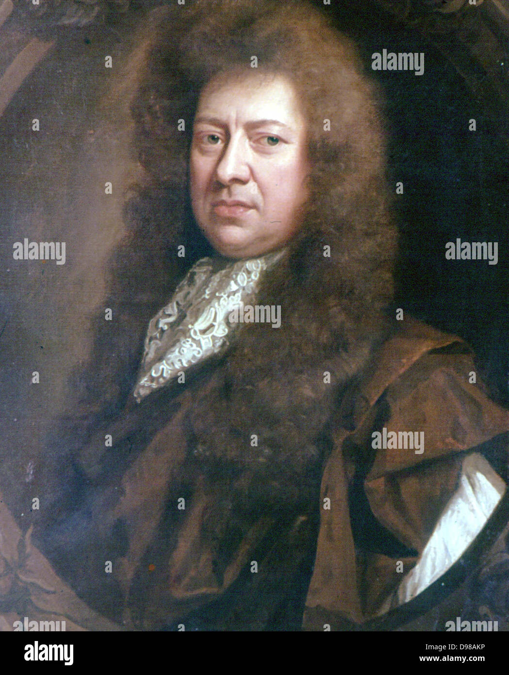 Samuel Pepys (1633-1703) English diariste et administrateur de la marine. Devenu secrétaire de l'amirauté. Portrait par Godfrey Kneller. Banque D'Images