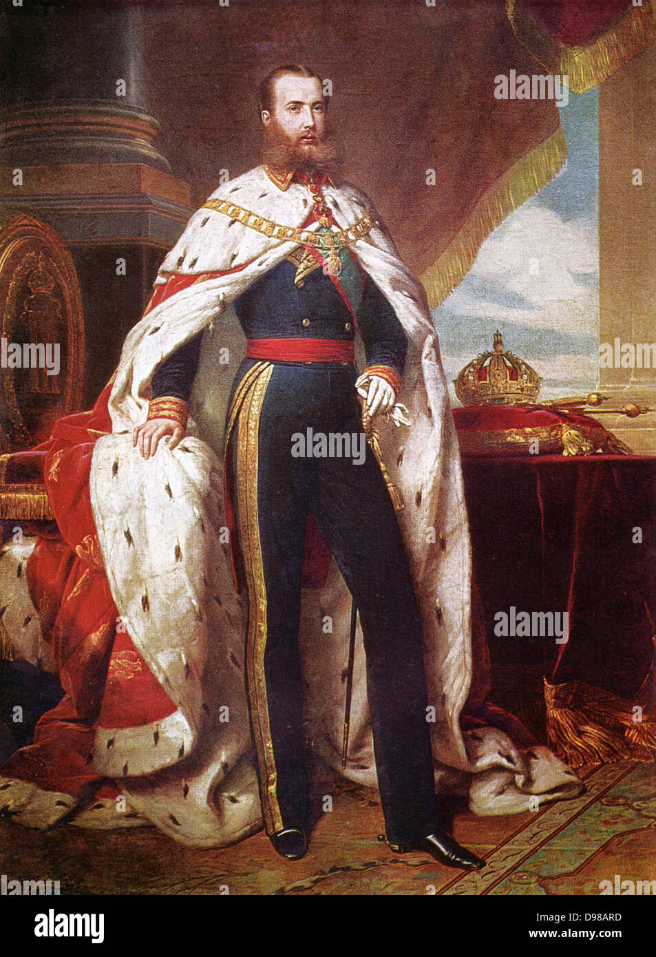 Maximilian, 1832-67, l'empereur du Mexique (1864-67) par Franz Xaver Winterhalter victoire de Cinco de Mayo Banque D'Images