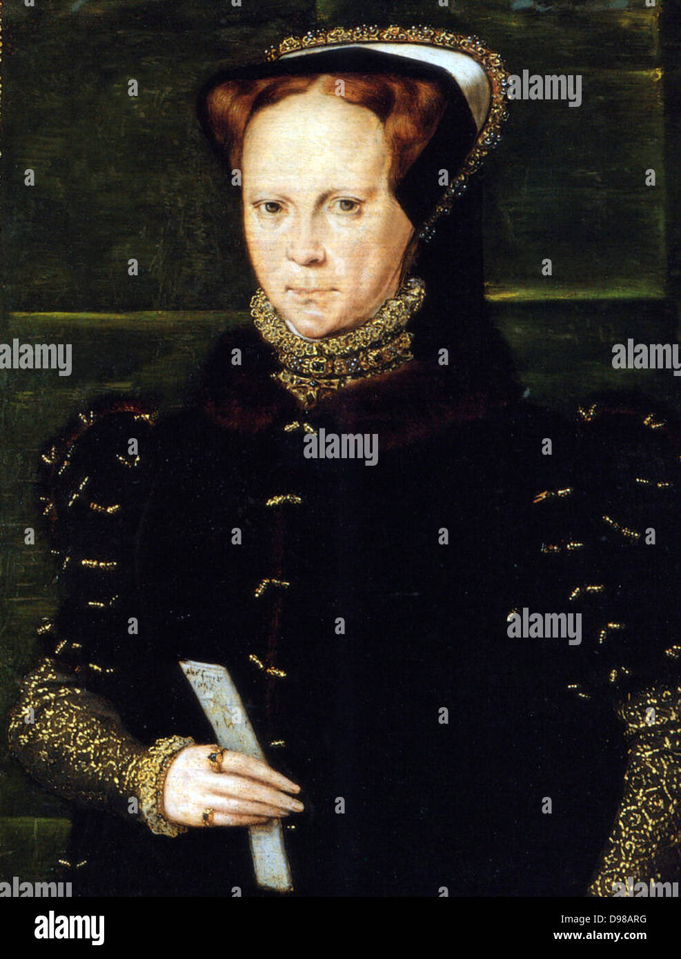 Portrait de Marie d'Angleterre Source numérisée à partir d'Hearn, Karen, éd. : Dynasties Tudor et la peinture en Angleterre jacobéen. 1530-1630 1555-58 par Hans Eworth peint Banque D'Images