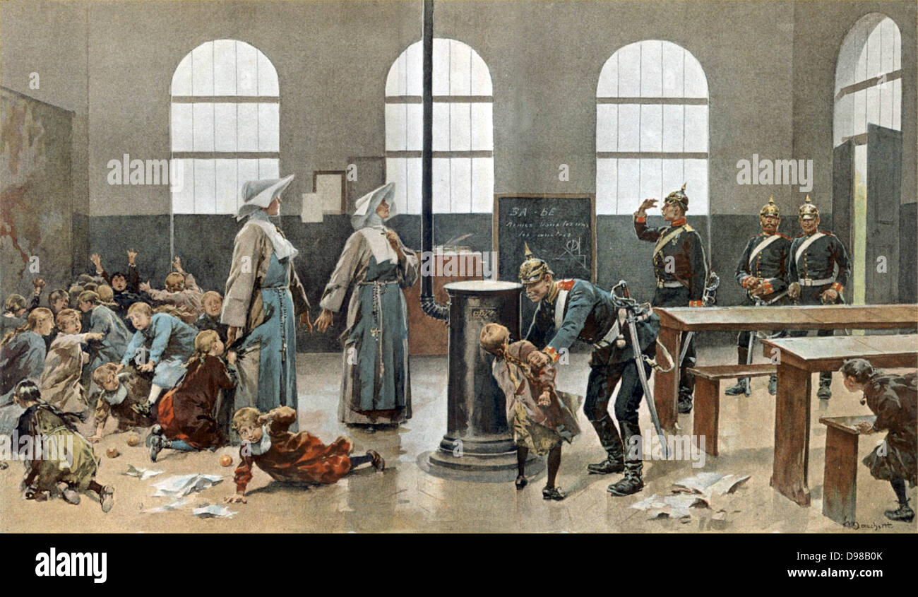 Alsace Lorraine armée allemande en Alsace Lorraine (France) 1870