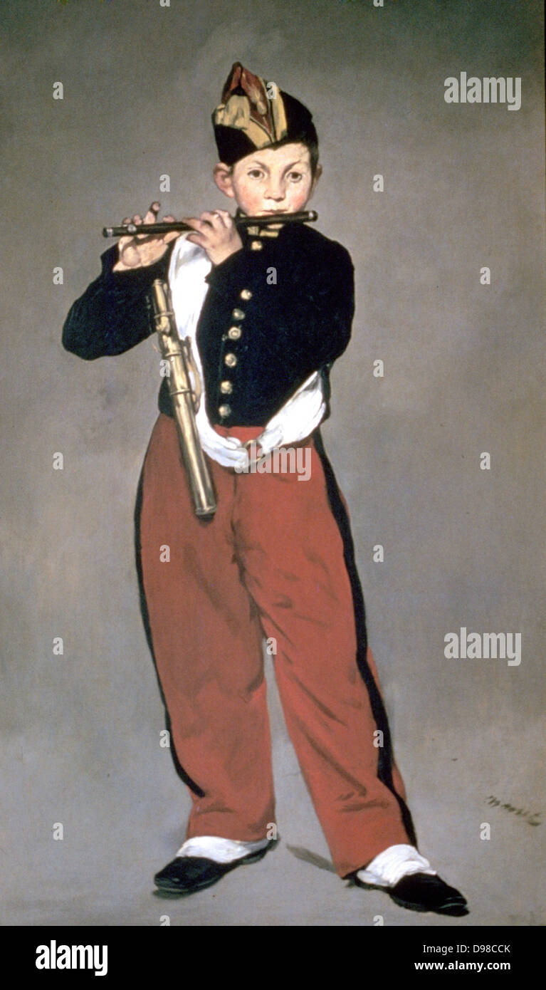 Le joueur de fifre (1866). Peinture d'Edouard Manet (1832-1883) peintre  français. Huile sur toile Photo Stock - Alamy