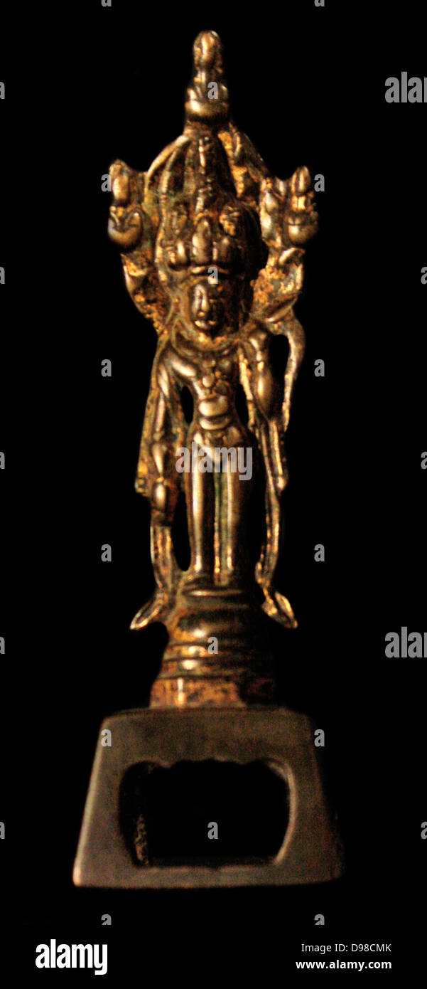L'article figure de Guanyin, bronze, 650-750. Chine Banque D'Images