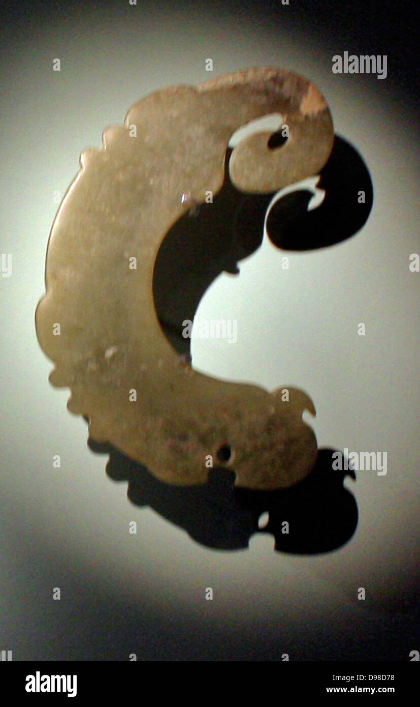 Pendentif, Dynastie Shang, environ 1600-1050 av. Banque D'Images