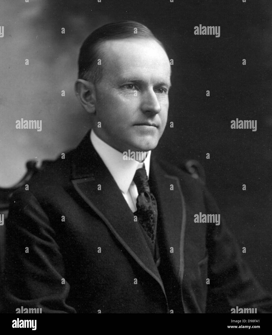 John Calvin Coolidge, Jr. (4 juillet, 1872 5 janvier, 1933) 30e président des États-Unis (1923-1929). Photographié en 1919 Banque D'Images