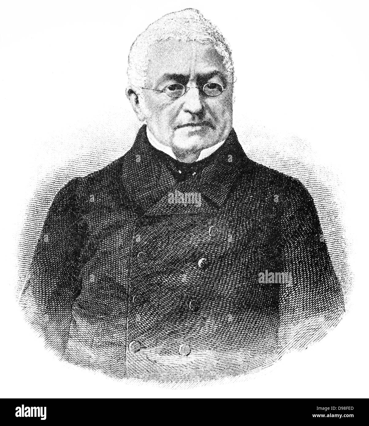 Imprimer historique du xixe siècle, portrait de Louis Adolphe Thiers, 1797 - 1877, un historien et homme politique français Banque D'Images