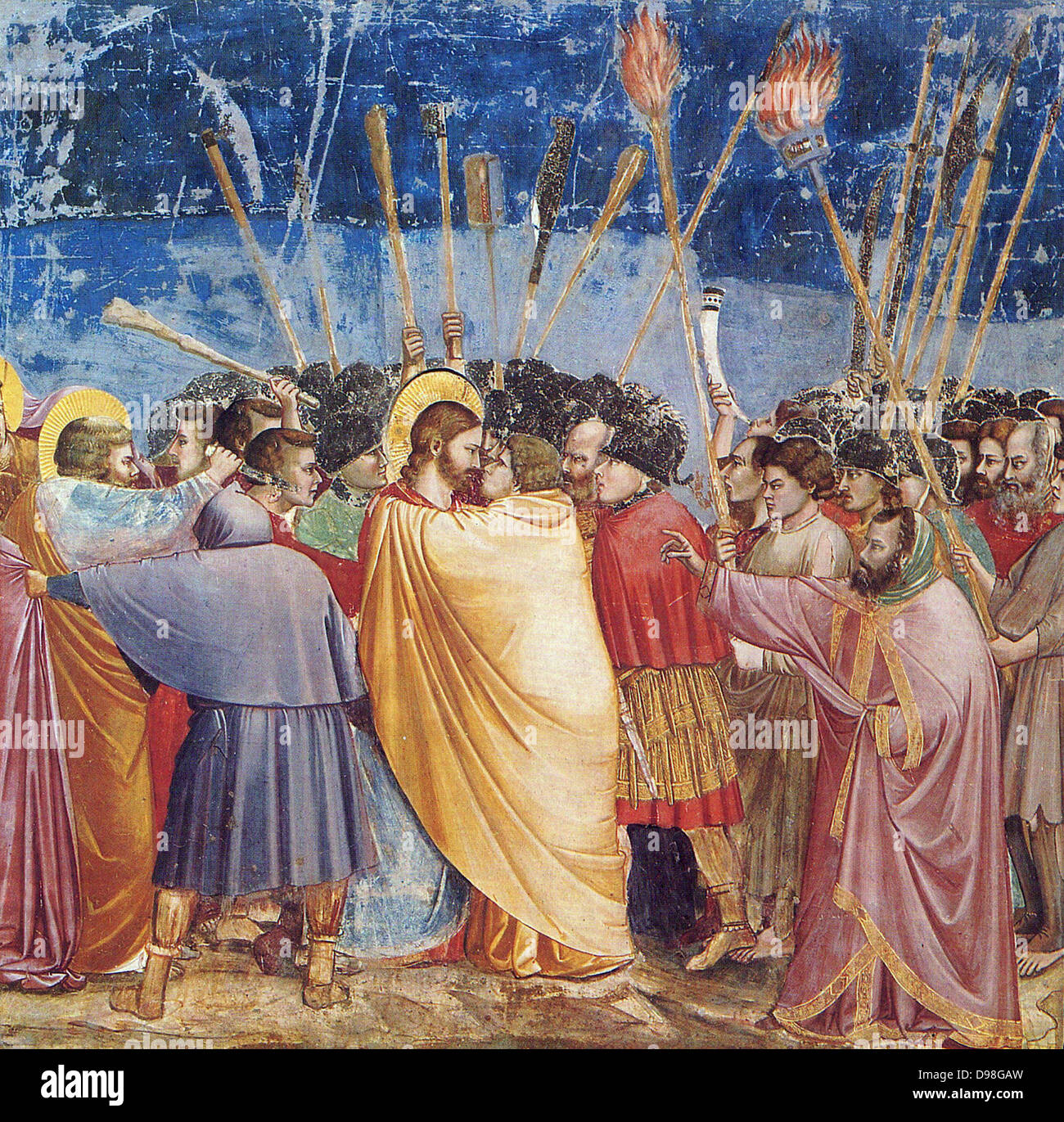 Giotto, le baiser de Judas (Padoue) Banque D'Images