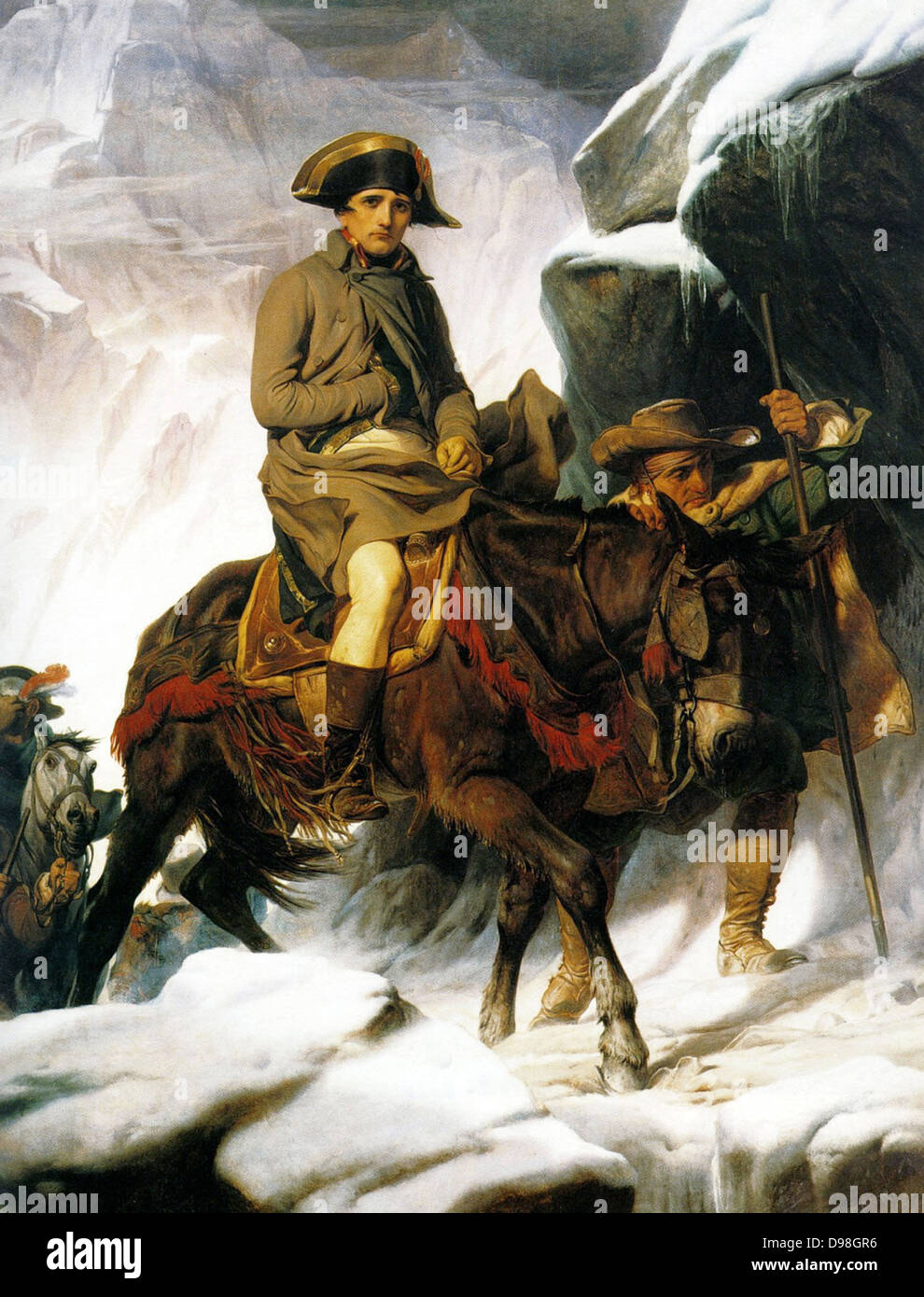 Hippolyte Delaroche (1797-1856), connu sous le nom de Paul Delaroche, peintre français Paul Delaroche Bonaparte traversant les Alpes, 1848 Banque D'Images