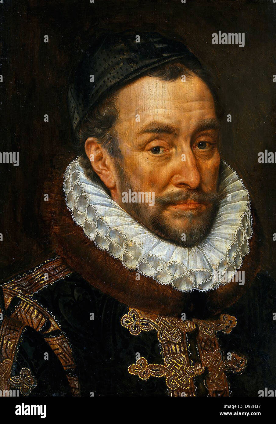 William I (1533-1584), Prince d'Orange, appelé Guillaume le Taciturne. Portrait par Adriaen Thomasz. (1554-1609) peintre et dessinateur néerlandais. ca. 1570-1584 (1559-1609) huile sur panneau Banque D'Images