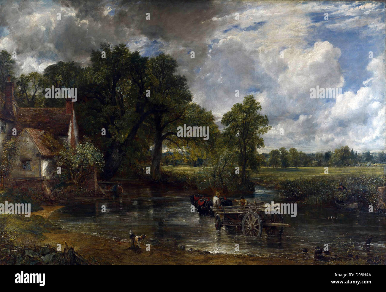 John Constable (1776-1837) peintre paysagiste anglais The Hay Wain Banque D'Images