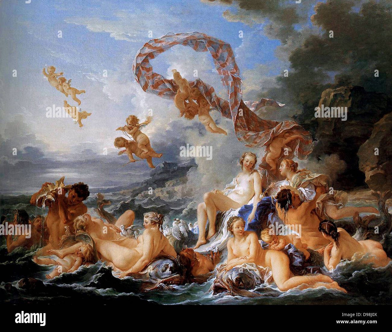 François Boucher 'Le Triomphe de Vénus" 1740 Banque D'Images