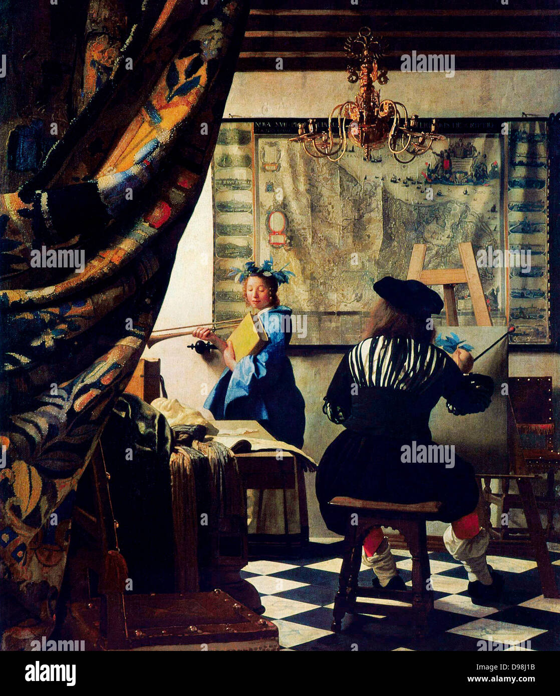 Jan Vermeer van Delft : l'Art de la peinture, ch. 1666 Banque D'Images