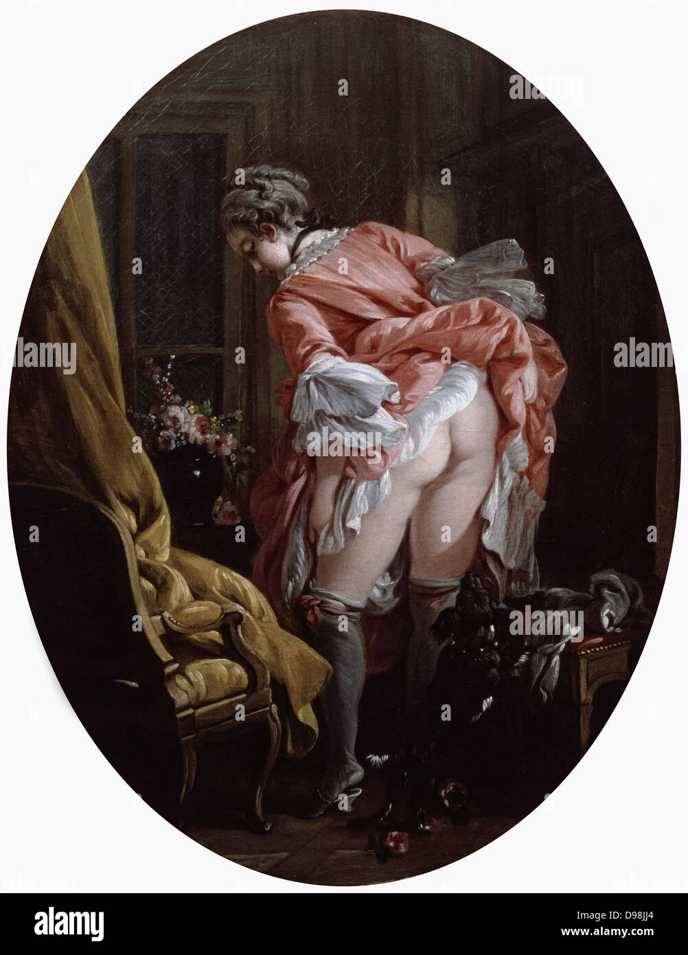 La jupe relevee' (la jupe), 1742, huile sur toile. François Boucher (1703-1770) peintre rococo français Banque D'Images