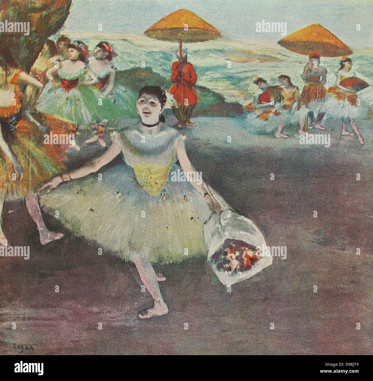 Edgar Degas : La danseuse sur la scène - Danseuse sur scène, 1878 Gouache et Pastel Banque D'Images