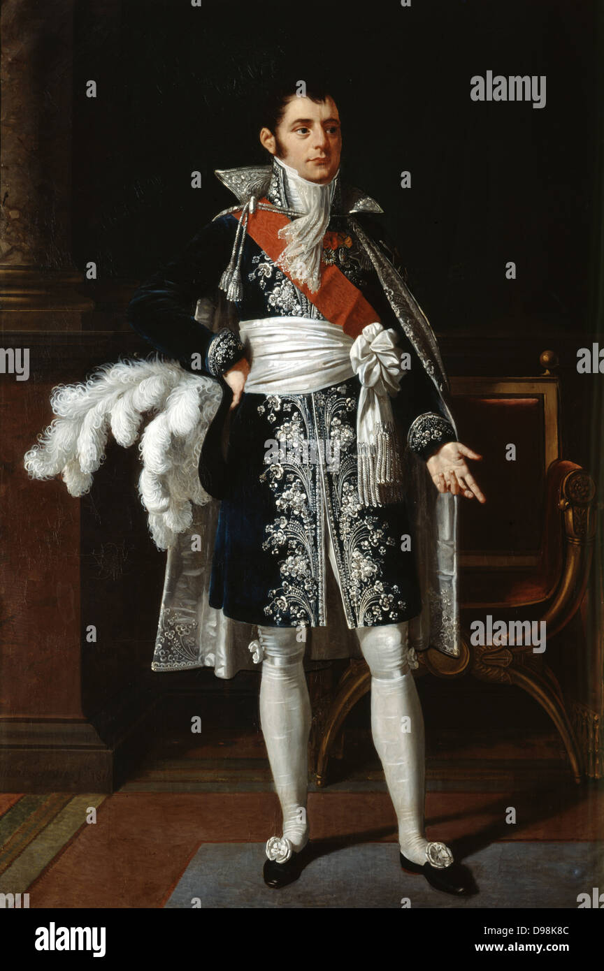Anne Jean Marie René Savary, duc de Rovigo (1774-1833) général et diplomate français, 1814. En 1810 Napoléon le nomme ministre de la police. Portrait officiel par Robert Lefevre (1755-1830) peintre français. Banque D'Images