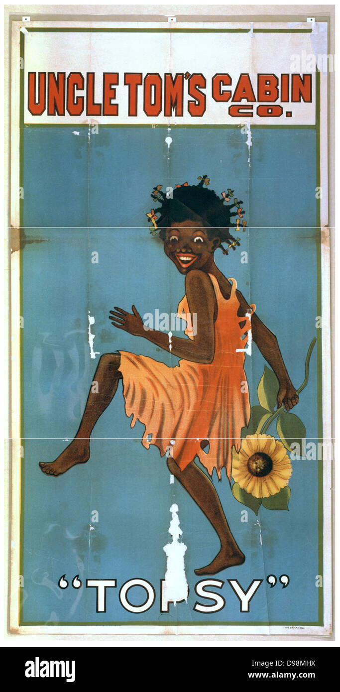 Uncle Tom's Cabin Co. [ca. 1894] American Theatre affiche montrant un African American girl Banque D'Images