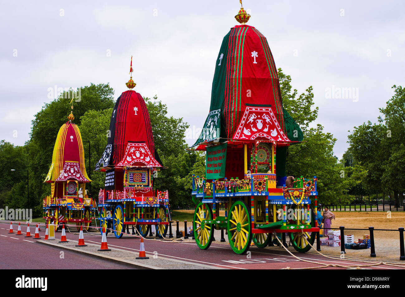 Char Rathayatra-London festival Banque D'Images