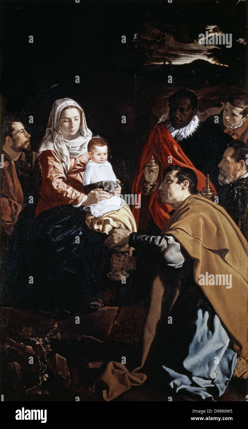 Adoration des Mages', c1619. Huile sur toile. Diego Velasquez (1599-1660) peintre espagnol. Banque D'Images