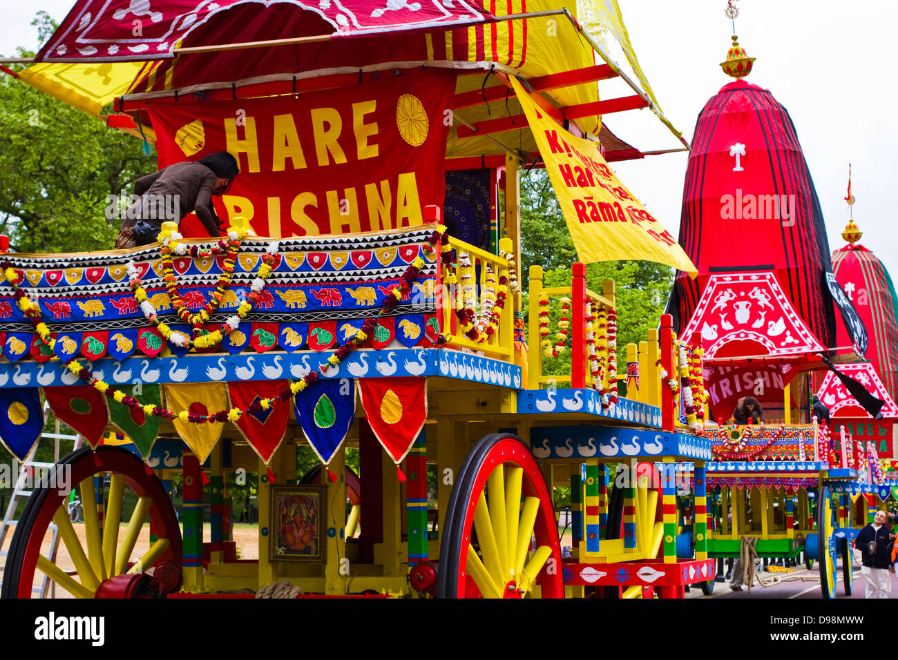 Char Rathayatra-London festival Banque D'Images