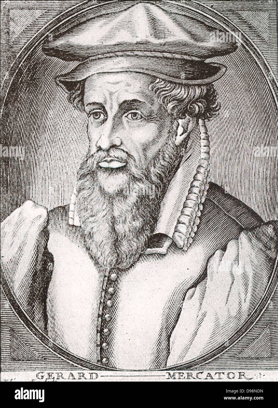 Gerardus Mercator (1512-1594) était un cartographe, né à Rupelmonde à l'Habsbourg, comté de Flandre, partie du Saint Empire Romain Banque D'Images