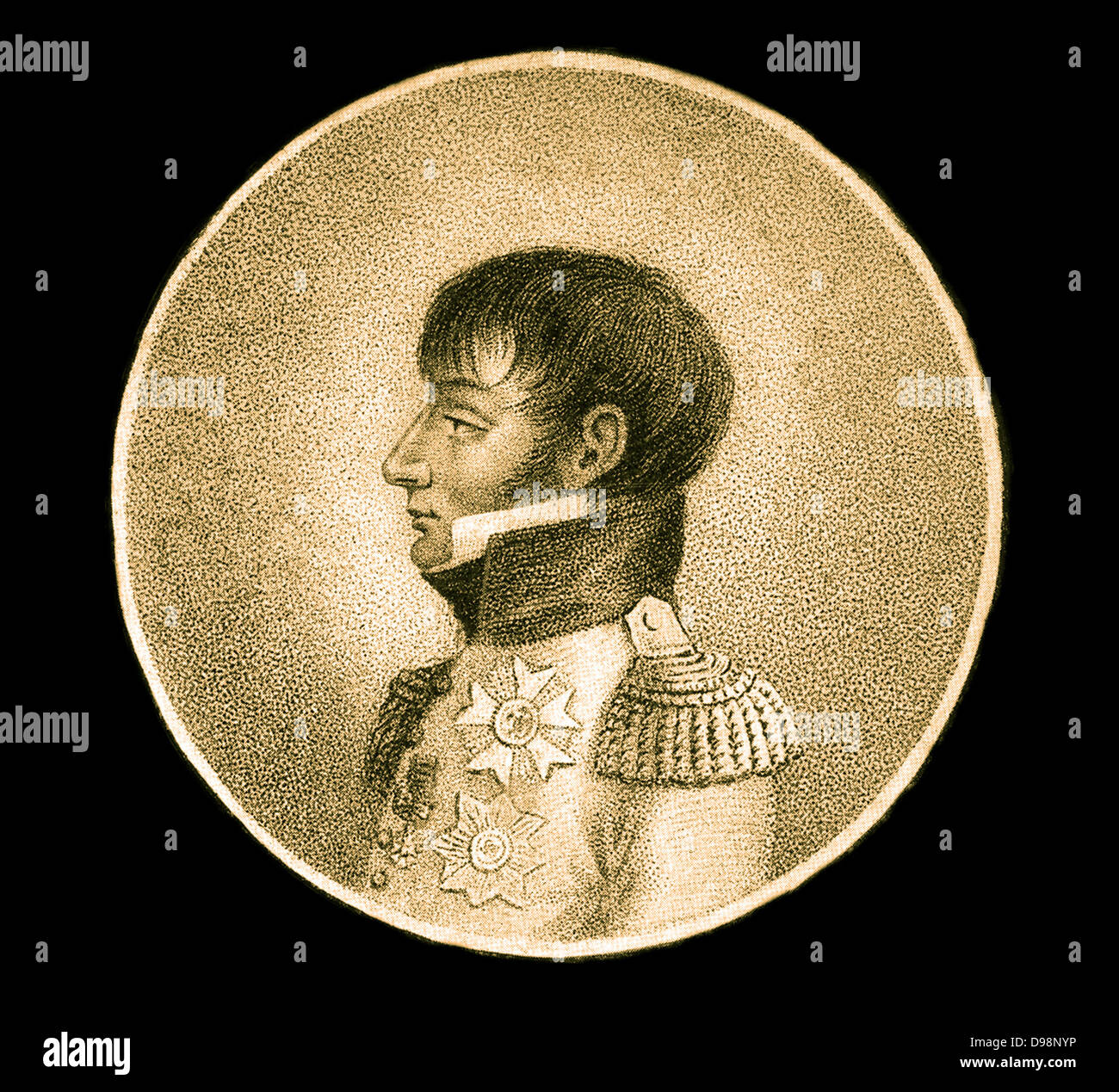 Louis Napoléon Bonaparte (1778-1846) a été créé en 1806 par son frère, l'Empereur Napoléon, nommé au roi de Hollande. Banque D'Images
