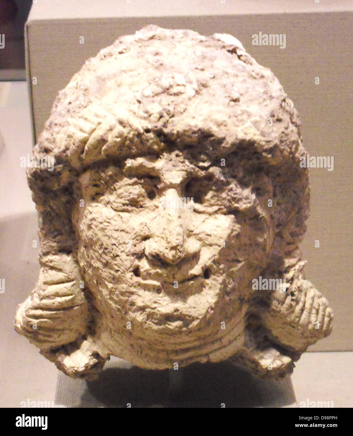 Tête d'une femme, ancienne Babylonie. ca. 2000-1600 av. du sud de la Mésopotamie. Ceramic Banque D'Images