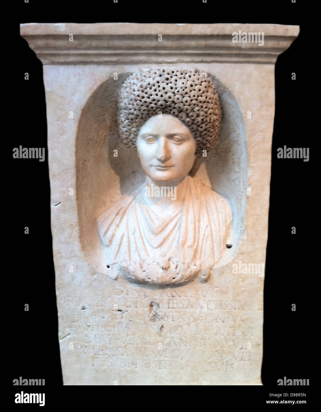 Stèle funéraire en marbre, période de Flavian, ca. 69-81 Banque D'Images