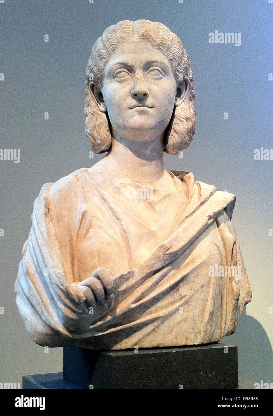 Portrait en buste d'une femme. vers 3e siècle Roman Banque D'Images