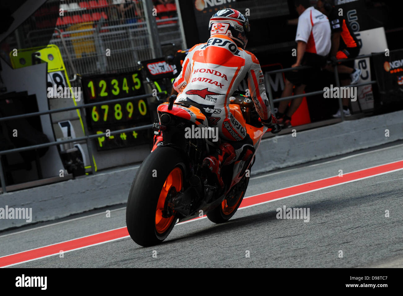 Catalogne Montmelò, 14 juin 2013. Marc Márquez (Repsol Honda Team) lors de la séance d'essais libres de droits : Gaetano Piazzolla/Alamy Live News Banque D'Images