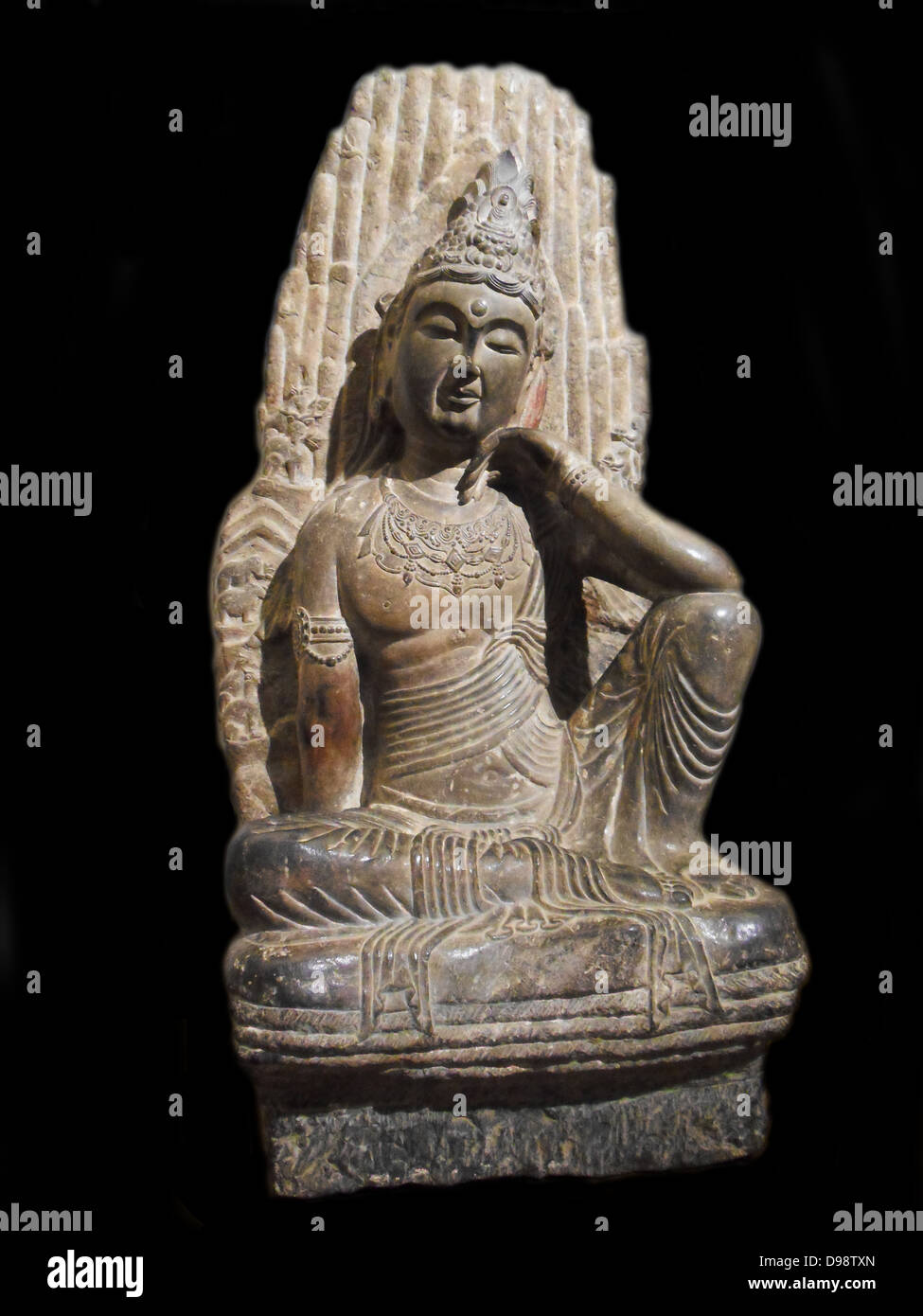 Bodhisattva avalokitesvara, Dynastie Song en sculpture Bouddhiste. AD 960-1279 Banque D'Images