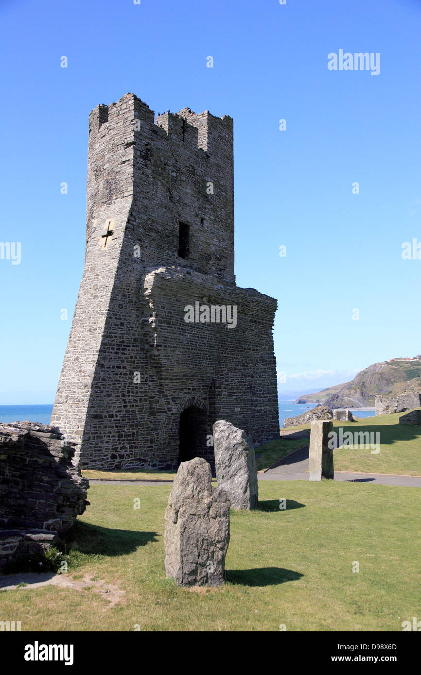 La Tour Nord du château d'Aberystwyth construit au 13e siècle Banque D'Images