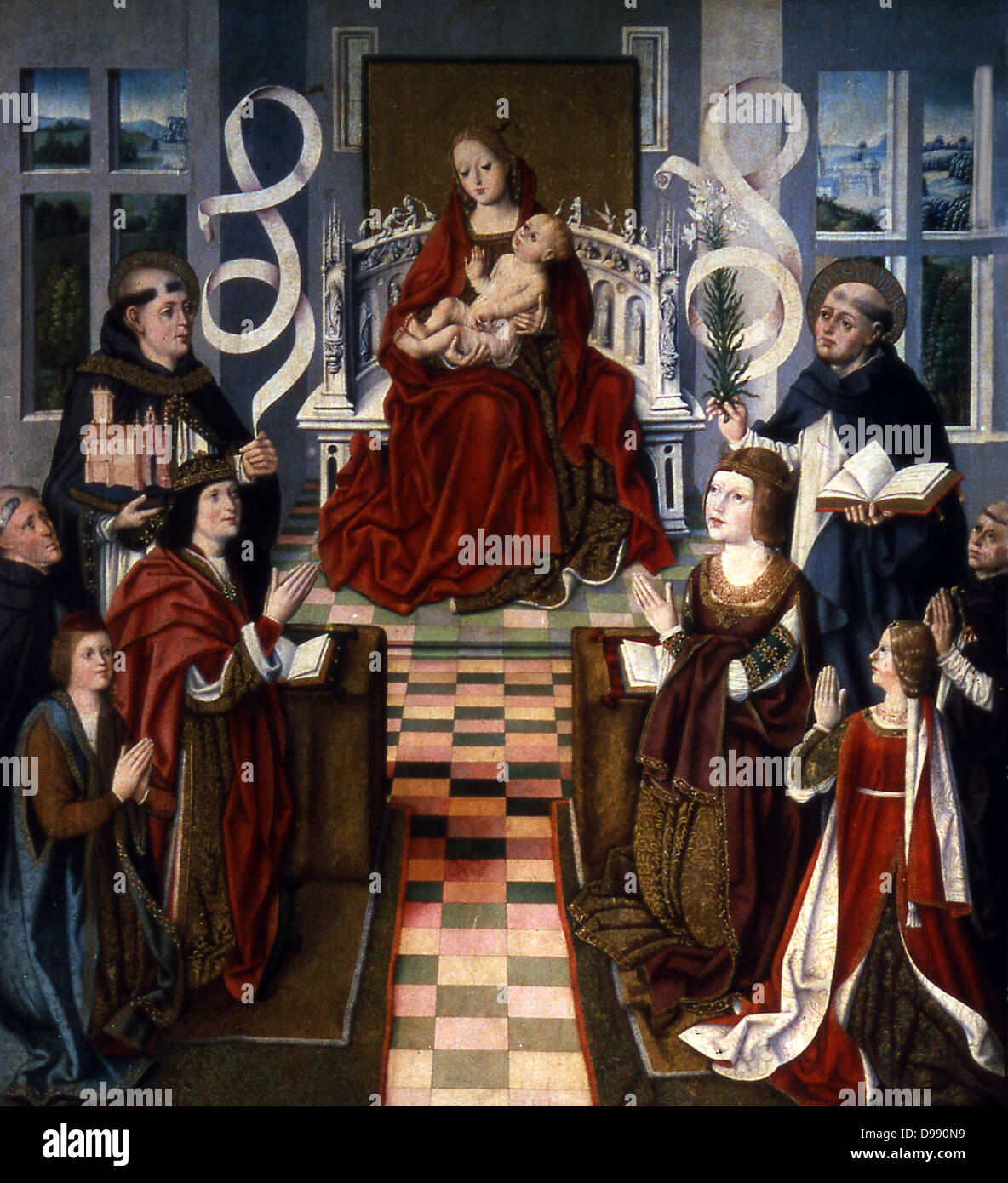 La Virgen de los Reyes Católicos (Anonyme, Musée du Prado) Banque D'Images