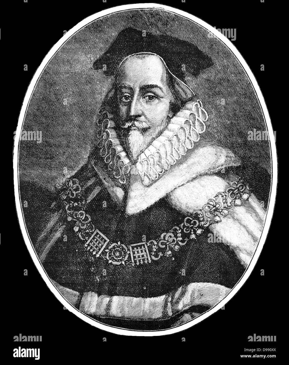 Sir Edward Coke (prononcé 'cook') (1 février 1552 - 3 septembre 1634), était un premier entrepreneur colonial anglais et juriste Banque D'Images