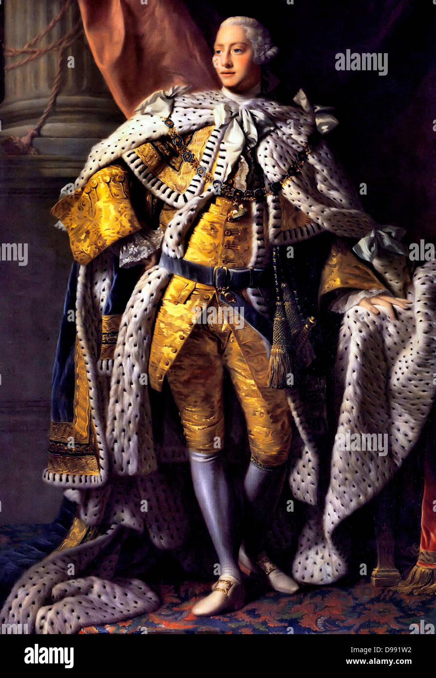 Allan Ramsay (1713-1784) Le roi George III (à coronation peignoirs) 1761-1762 Banque D'Images