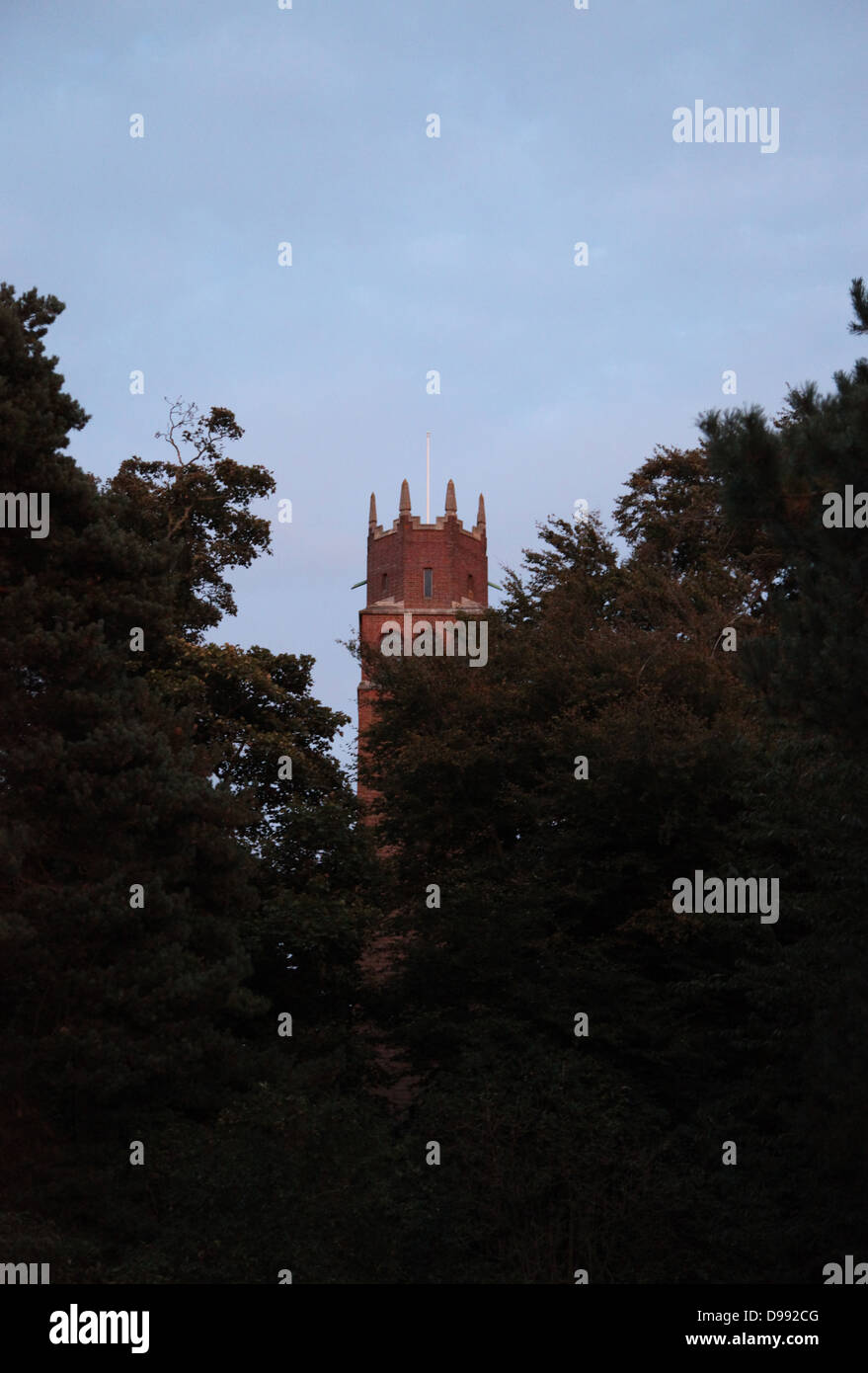 Faringdon Folly dans la lumière déclinante d'un soir Septembre Banque D'Images