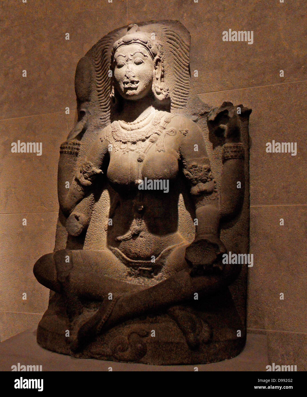 Une Yogini sorcière, Tamil Nadu, Inde. Période Chola IX-X siècle Banque D'Images