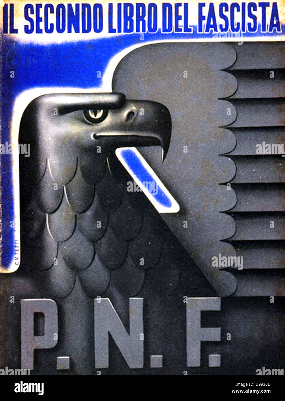 Couvrir d'une école italienne livre contenant des lignes directrices fasciste c1935. À partir de 1919 tous les enseignants du secondaire ont dû prêter un serment de loyauté à l'Office national du parti fasciste (PNF). Le fascisme en Italie l'endoctrinement de l'Éducation Banque D'Images
