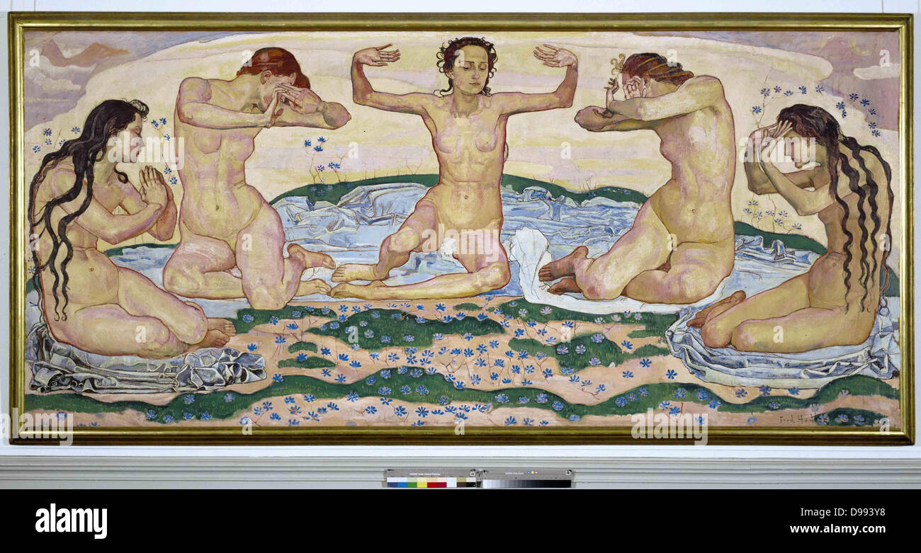 Ferdinand Hodler (1853 - 1918) peintre suisse. 'Le jour' 1900. Banque D'Images