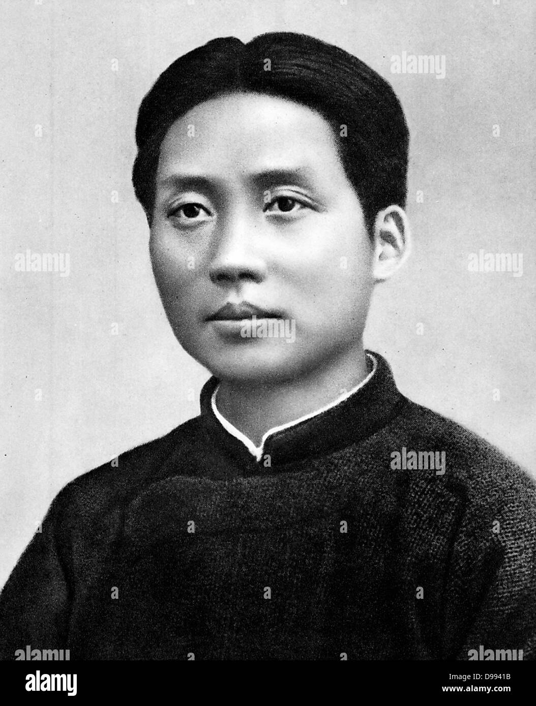 Un jeune Mao Zedong, 1893 - 1976), révolutionnaire chinois, le théoricien politique et dirigeant communiste. A dirigé la République populaire de Chine 1949-1976 Banque D'Images