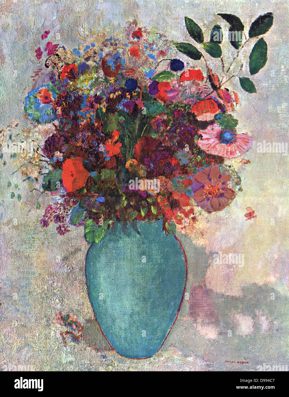 Bertrand-Jean Redon, mieux connu sous le nom de Odilon Redon (20 avril 1840 - 6 juillet 1916) peintre symboliste français "Le vase turc' Banque D'Images