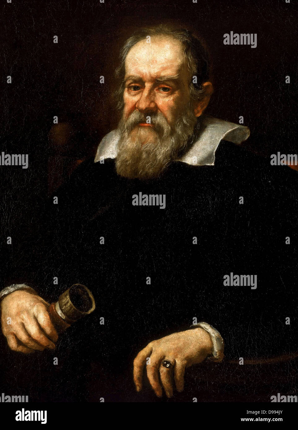 Galileo Galilei (prononciation italienne : 15 février 1564 - 8 janvier 1642), le physicien italien, mathématicien, astronome, qui a joué un rôle majeur dans la révolution scientifique. Ses réalisations incluent des améliorations de l'optique et les observations astronomiques. Banque D'Images
