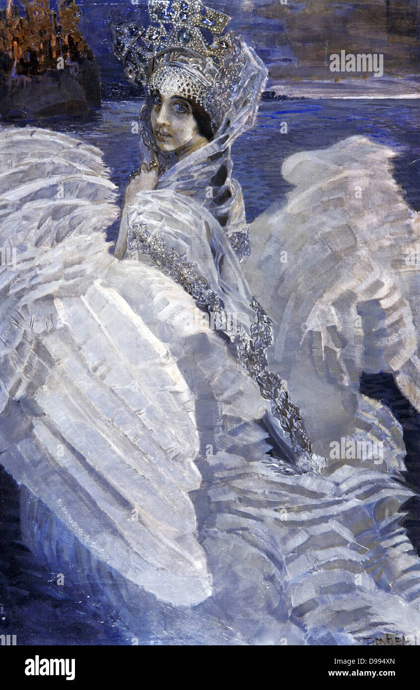 Le Swan Princess', 1900. par Mikhail Vrubel (1856-1910) peintre symboliste russe. Femme de l'artiste la cantatrice Nadezhda Zabela comme la princesse Swan. Banque D'Images