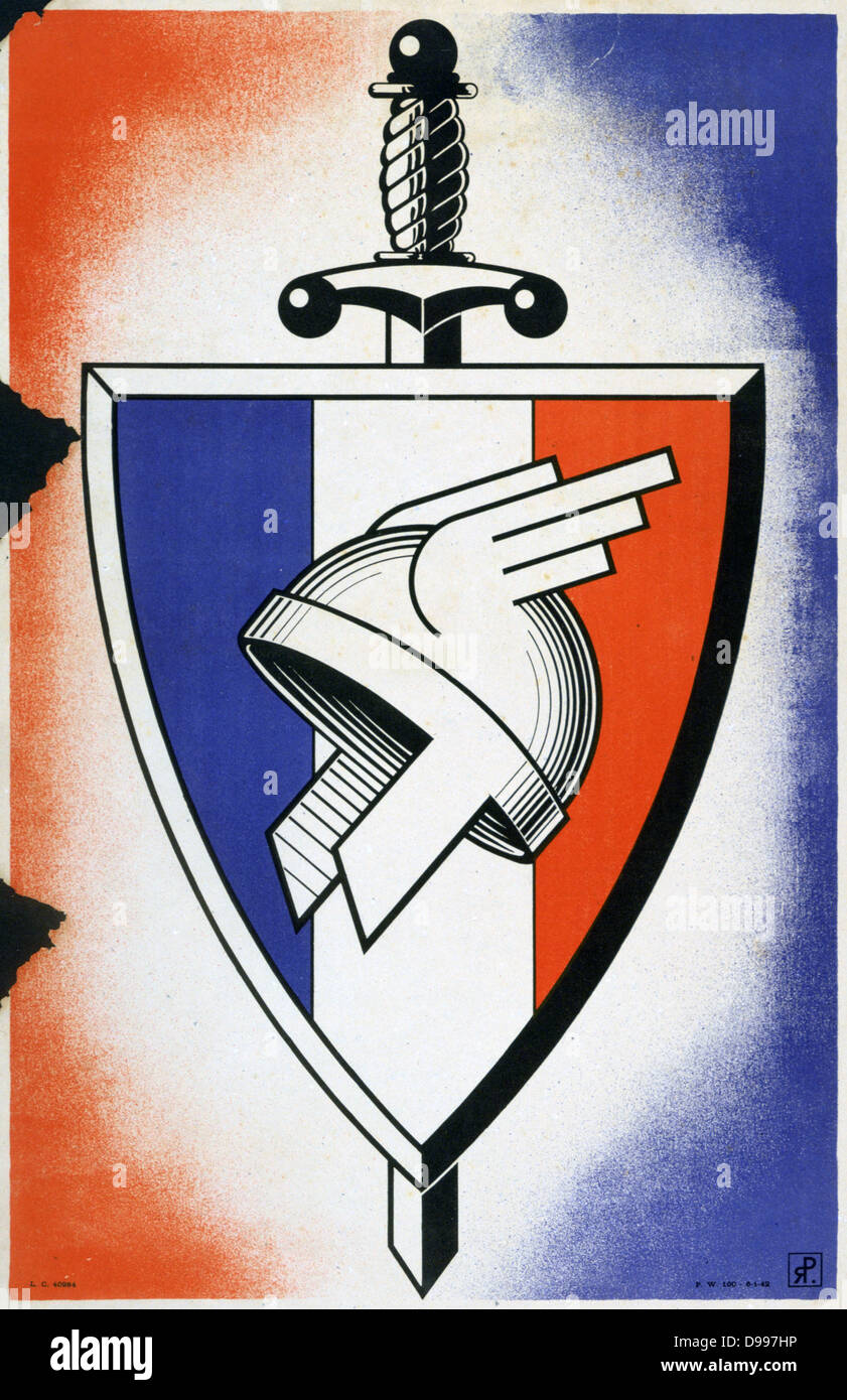 Logo France sous forme d'écusson Stock Illustration