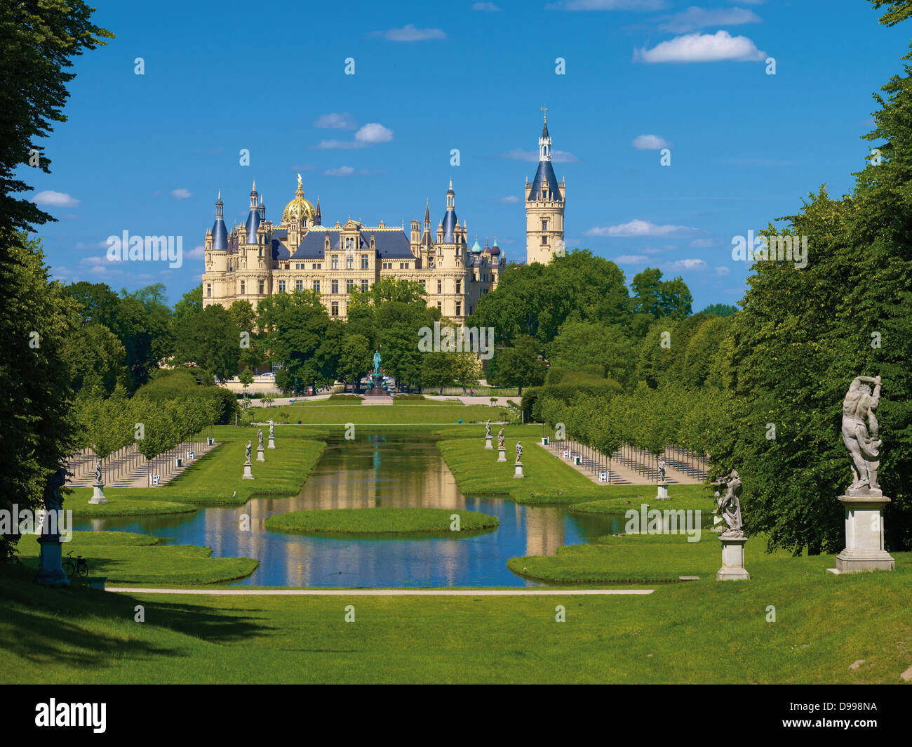 Le château de Schwerin, Mecklembourg-Poméranie-Occidentale, Allemagne Banque D'Images