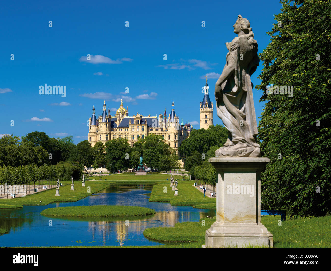Le château de Schwerin, Mecklembourg-Poméranie-Occidentale, Allemagne Banque D'Images