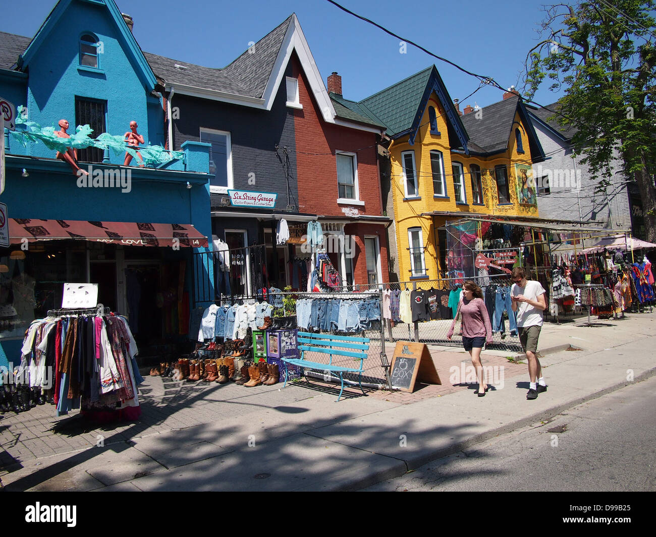 Kensington Market, zone commerçante de bohème à caractère ethnique à Toronto Banque D'Images